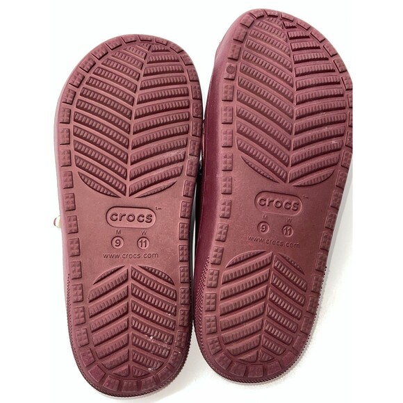 Crocs Cozzzy Unisex Sandal Burgundy Men\'s 9/Women\'s 11 New Maroon